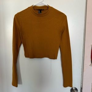 Forever 21 size medium mustard colored mock neck long sleeve.